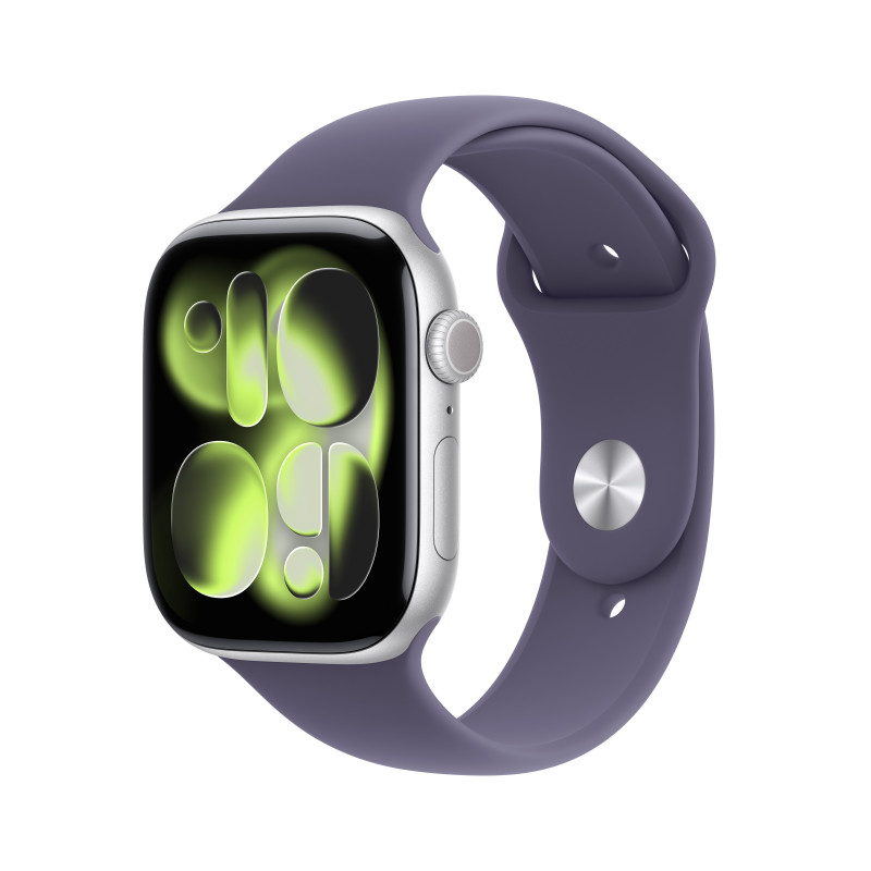 Apple Watch Series 11 OLED 46 mm Digitaalinen 416 x 496 pikseliä Kosketusnäyttö Hopea Wi-Fi GPS (satelliitti)