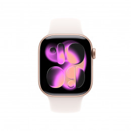 Apple Watch Series 11 OLED 42 mm Digitaalinen 374 x 446 pikseliä Kosketusnäyttö Ruusukulta Wi-Fi GPS (satelliitti)