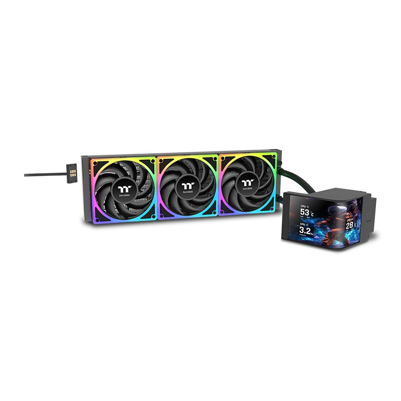 Thermaltake MAGCurve 360 Ultra AIO ARGB Fan Emolevy Nestejäähdytyspakkaus 12 cm Musta 1 kpl