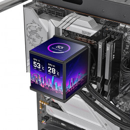Thermaltake MINECUBE 360 Ultra Suoritin All-in-one-nesteenjäähdytin 12 cm Musta 1 kpl