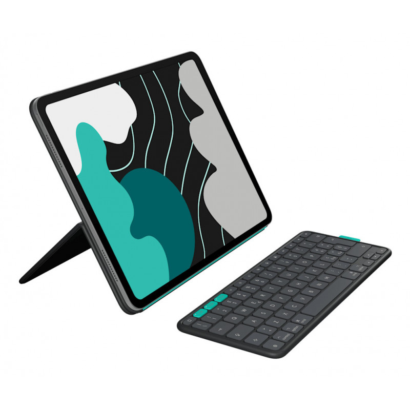 Logitech Flip Folio QWERTY Pohjoismainen Bluetooth Grafiitti