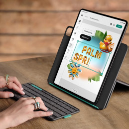 Logitech Flip Folio QWERTY Pohjoismainen Bluetooth Grafiitti