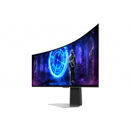 Samsung G95SD tietokoneen litteä näyttö 124,5 cm (49") 5120 x 1440 pikseliä Dual QHD OLED Hopea