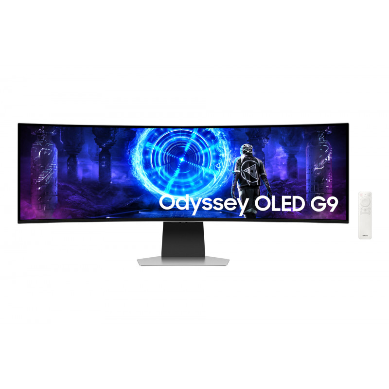 Samsung S49DG950SU tietokoneen litteä näyttö 124,5 cm (49") 5120 x 1440 pikseliä Dual QHD OLED Hopea