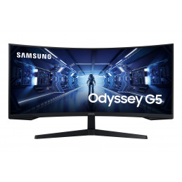 Samsung G55T tietokoneen litteä näyttö 86,4 cm (34") 3440 x 1440 pikseliä UltraWide Quad HD LED Musta