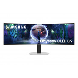 Samsung G93SD tietokoneen litteä näyttö 124,5 cm (49") 5120 x 1440 pikseliä Dual QHD OLED Hopea