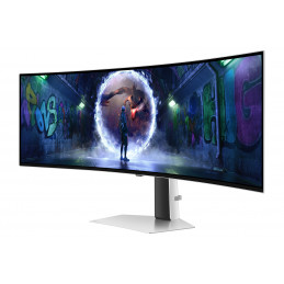 Samsung G93SD tietokoneen litteä näyttö 124,5 cm (49") 5120 x 1440 pikseliä Dual QHD OLED Hopea