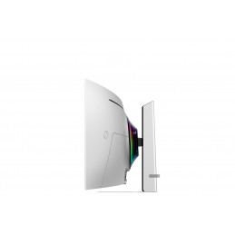 Samsung G93SD tietokoneen litteä näyttö 124,5 cm (49") 5120 x 1440 pikseliä Dual QHD OLED Hopea