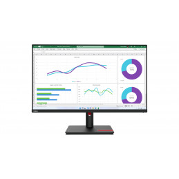 Lenovo ThinkVision T32h-30 tietokoneen litteä näyttö 80 cm (31.5") 2560 x 1440 pikseliä Quad HD LED Musta