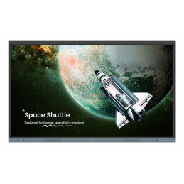 BenQ RE7504 Interaktiivinen litteä paneeli 190,5 cm (75") 450 cd m² 4K Ultra HD Musta, Harmaa Kosketusnäyttö Sisäänrakennettu