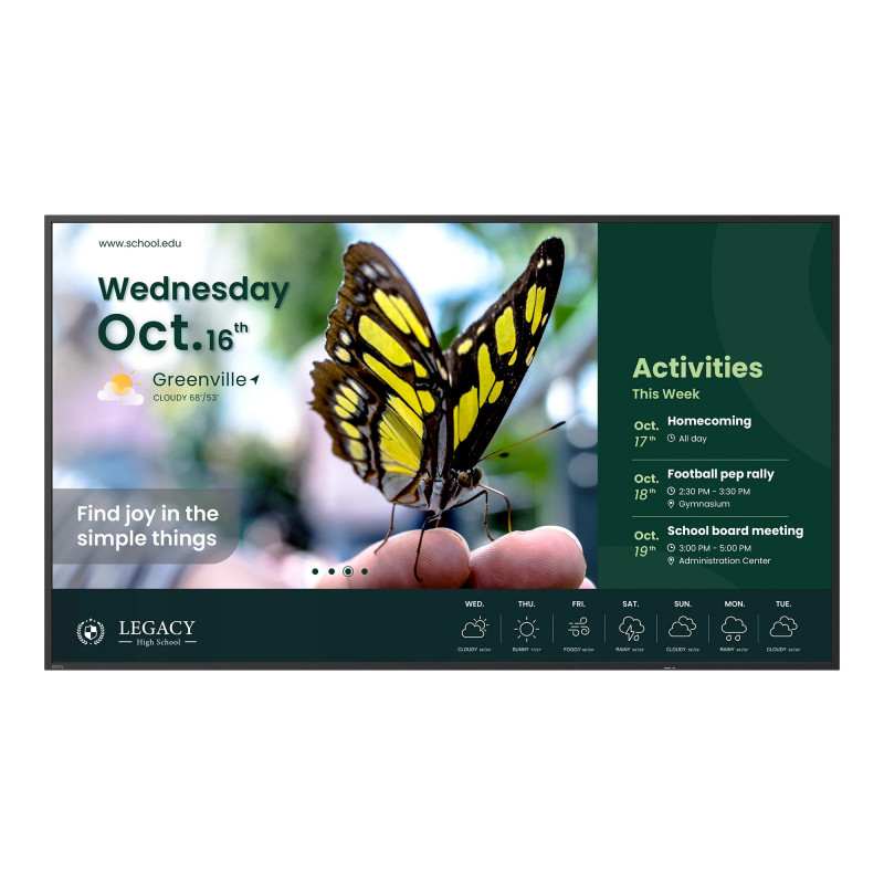 BenQ ST5504 Digitaalinen litteä infotaulu 139,7 cm (55") LCD 350 cd m² 4K Ultra HD Musta Sisäänrakennettu prosessori Android