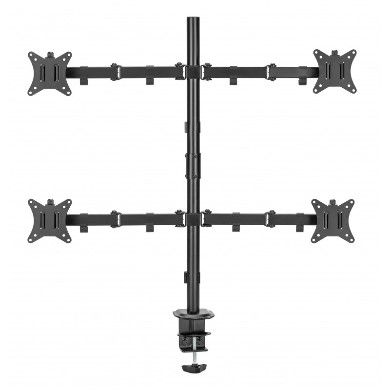 Deltaco Quad Desk Mount, tilt, swivel, rotate, 13-32", 9 kg