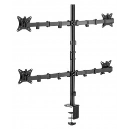Deltaco Quad Desk Mount, tilt, swivel, rotate, 13-32", 9 kg
