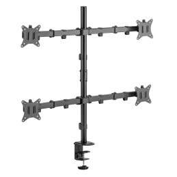 Deltaco Quad Desk Mount, tilt, swivel, rotate, 13-32", 9 kg