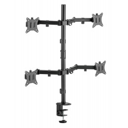 Deltaco Quad Desk Mount, tilt, swivel, rotate, 13-32", 9 kg