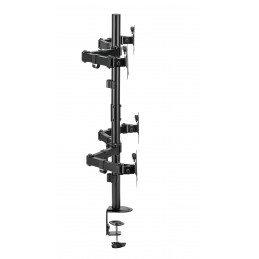 Deltaco Quad Desk Mount, tilt, swivel, rotate, 13-32", 9 kg