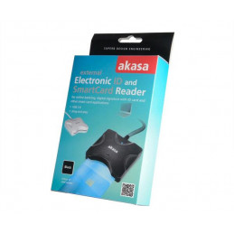 Akasa AK-CR-03BKV2 älykortin lukijalaite Sisätila USB 2.0 Musta