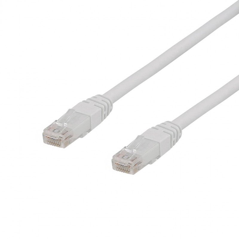 Deltaco U UTP Cat6a laitekaapeli, 5m, 500MHz, LSZH, valkoinen