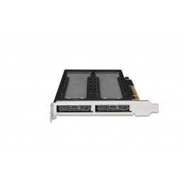 Icy Dock MB842MP-B tallennusaseman kotelo SSD-kotelo Musta, Hopea M.2