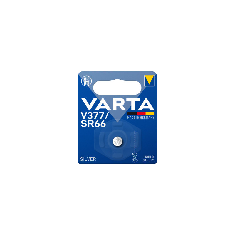 Varta 00377 Kertakäyttöinen akku SR66 Hopea-oksidi (S)