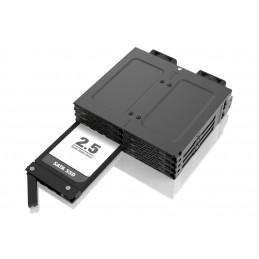 Icy Dock MB038SP-B tallennusaseman kotelo HDD- SSD-kotelo Musta 2.5"
