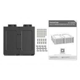 Icy Dock MB038SP-B tallennusaseman kotelo HDD- SSD-kotelo Musta 2.5"