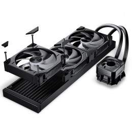 Phanteks Glacier One 420 D30 X2 Suoritin All-in-one-nesteenjäähdytin 14 cm Musta 2 kpl