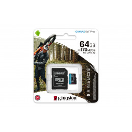 Kingston Technology Canvas Go! Plus flash-muisti 64 GB MicroSD UHS-I Luokka 10