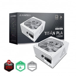 Montech TITAN PLA 1200W virtalähdeyksikkö 20+4 pin ATX ATX Valkoinen
