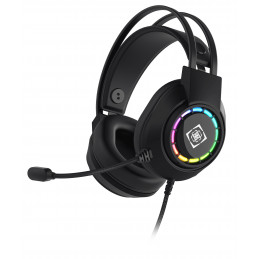 Deltaco Gaming DH220 USB Stereo Gaming Headset, RGB, Black