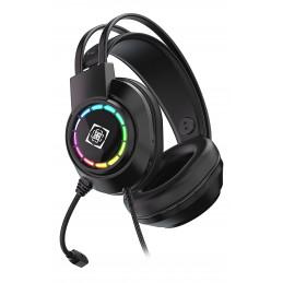 Deltaco Gaming DH220 USB Stereo Gaming Headset, RGB, Black