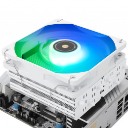 Thermalright SI-100 WHITE ARGB Tietokoneen jäähdytysjärjestelmä Tietokonekotelo Ilmanjäähdytin 12 cm Valkoinen 1 kpl