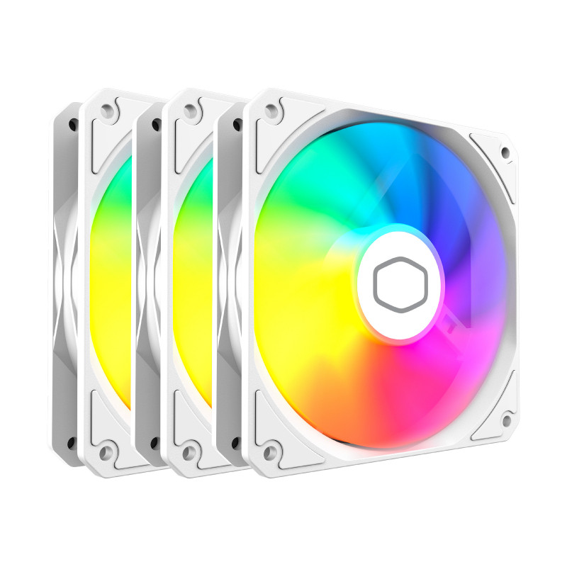 Cooler Master MasterFan MF120 Lite Tietokonekotelo Tuuletin 12 cm Valkoinen 3 kpl