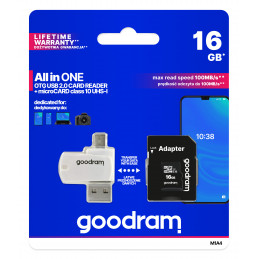 Goodram M1A4 All in One 16 GB MicroSDHC UHS-I Luokka 10
