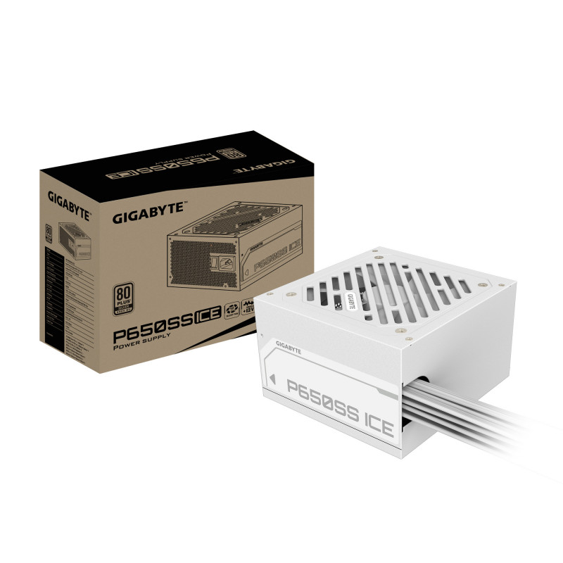 GIGABYTE P650SS ICE virtalähdeyksikkö 650 W 20+4 pin ATX ATX Valkoinen