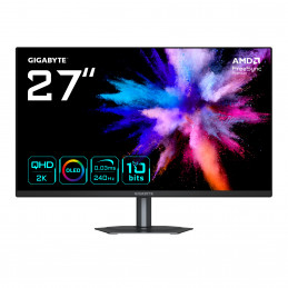 GIGABYTE GO27Q24 tietokoneen litteä näyttö 68,6 cm (27") 2560 x 1440 pikseliä Quad HD QD-OLED Musta