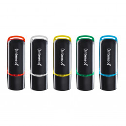Intenso 3511595 USB-muisti 64 GB USB A-tyyppi 2.0 Musta, Punainen, Vihreä, Läpinäkyvä, Keltainen, Sininen