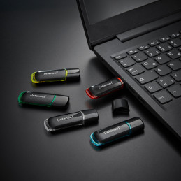 Intenso 3511595 USB-muisti 64 GB USB A-tyyppi 2.0 Musta, Punainen, Vihreä, Läpinäkyvä, Keltainen, Sininen