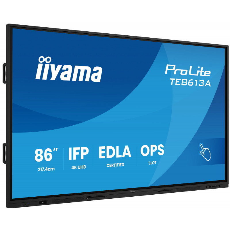 iiyama TE8613A-B2AG infonäyttö Kioskimalli 2,17 m (85.6") Wi-Fi 500 cd m² 4K Ultra HD Musta Kosketusnäyttö Sisäänrakennettu