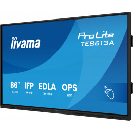 iiyama TE8613A-B2AG infonäyttö Kioskimalli 2,17 m (85.6") Wi-Fi 500 cd m² 4K Ultra HD Musta Kosketusnäyttö Sisäänrakennettu