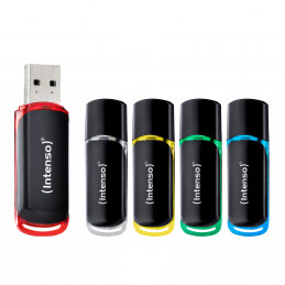 Intenso 3511585 USB-muisti 32 GB USB A-tyyppi 2.0 Musta, Punainen, Vihreä, Läpinäkyvä, Keltainen, Sininen