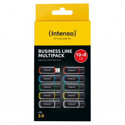 Intenso 3511561 USB-muisti 8 GB USB A-tyyppi 2.0 Musta, Punainen, Vihreä, Läpinäkyvä, Keltainen, Sininen