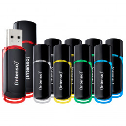 Intenso 3511551 USB-muisti 4 GB USB A-tyyppi 2.0 Musta, Punainen, Vihreä, Läpinäkyvä, Keltainen, Sininen