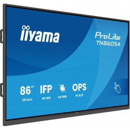 iiyama TN8605A-B1AG infonäyttö Interaktiivinen litteä paneeli 2,17 m (85.6") 500 cd m² 4K Ultra HD Musta Kosketusnäyttö