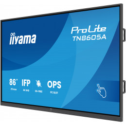 iiyama TN8605A-B1AG infonäyttö Interaktiivinen litteä paneeli 2,17 m (85.6") 500 cd m² 4K Ultra HD Musta Kosketusnäyttö