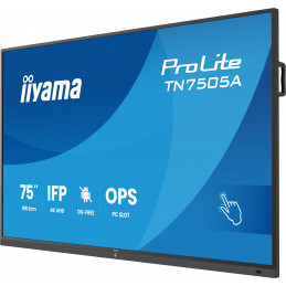 iiyama TN7505A-B1AG infonäyttö Interaktiivinen litteä paneeli 189,3 cm (74.5") 500 cd m² 4K Ultra HD Musta Kosketusnäyttö