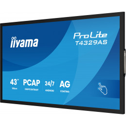 iiyama T4329AS-B1AG tietokoneen litteä näyttö 108 cm (42.5") 3840 x 2160 pikseliä 4K Ultra HD LED Kosketusnäyttö Musta