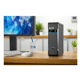 Eaton 3P900UI UPS-virtalähde Valmiustila (ilman yhteyttä) 0,9 kVA 540 W 4 AC-pistorasia(a)