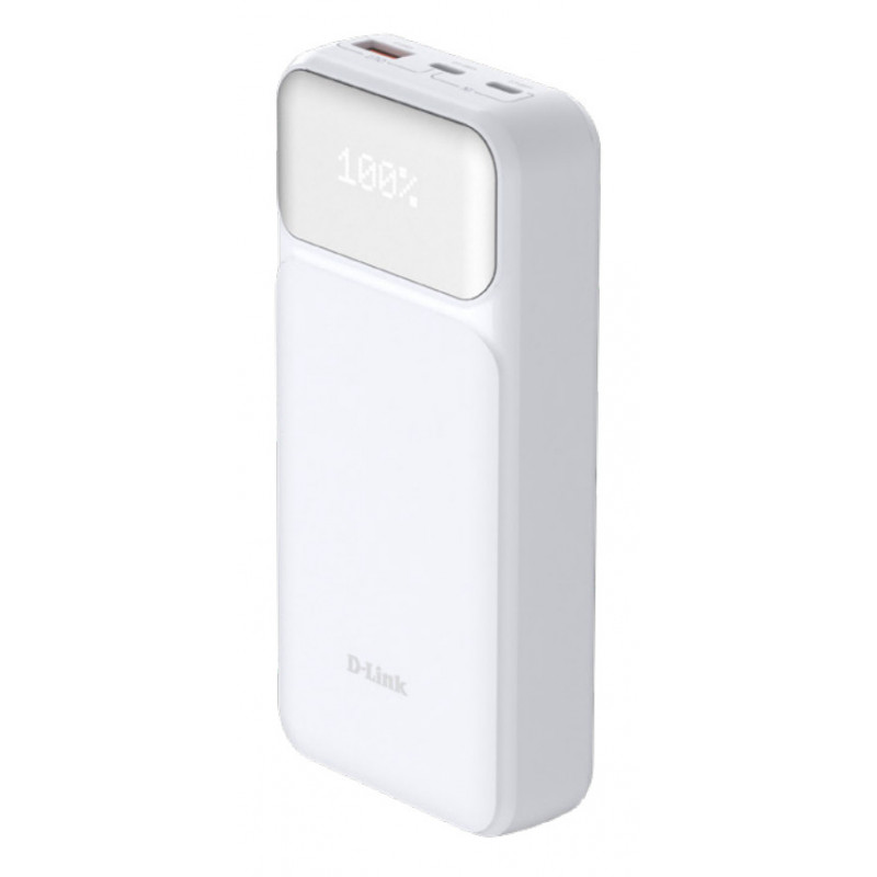 D-Link DPP-201 akku- ja paristolaturi 20000 mAh Valkoinen