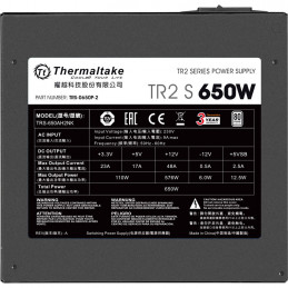 Thermaltake TR2 S 650W virtalähdeyksikkö 20+4 pin ATX ATX Musta